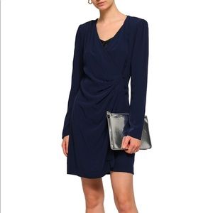 Maje Rene Navy long sleeve dress